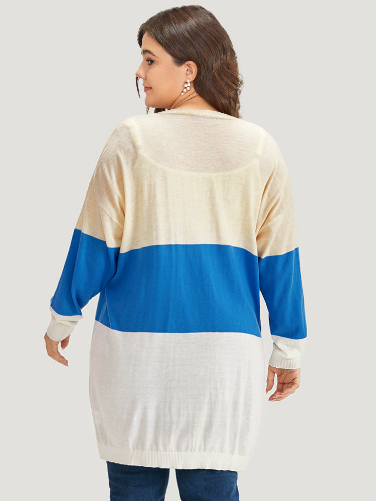 Supersoft Essentials Contrast Open Front Lightweight Cardigan