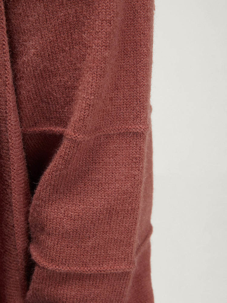 Solid Soft Sexy Yarn Knit Lapel Collar Open Front Cardigan