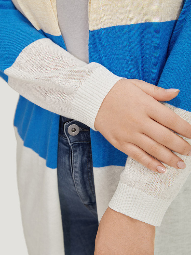 Supersoft Essentials Contrast Open Front Lightweight Cardigan