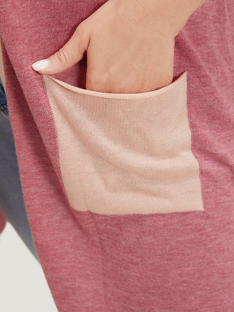 Supersoft Essentials Two Tone Pocket Tunic Cardigan