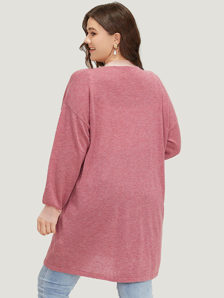Supersoft Essentials Two Tone Pocket Tunic Cardigan