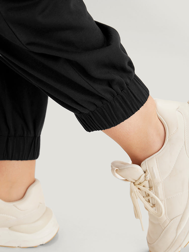 Plain Pocket Contrast Webbing Sweatpants