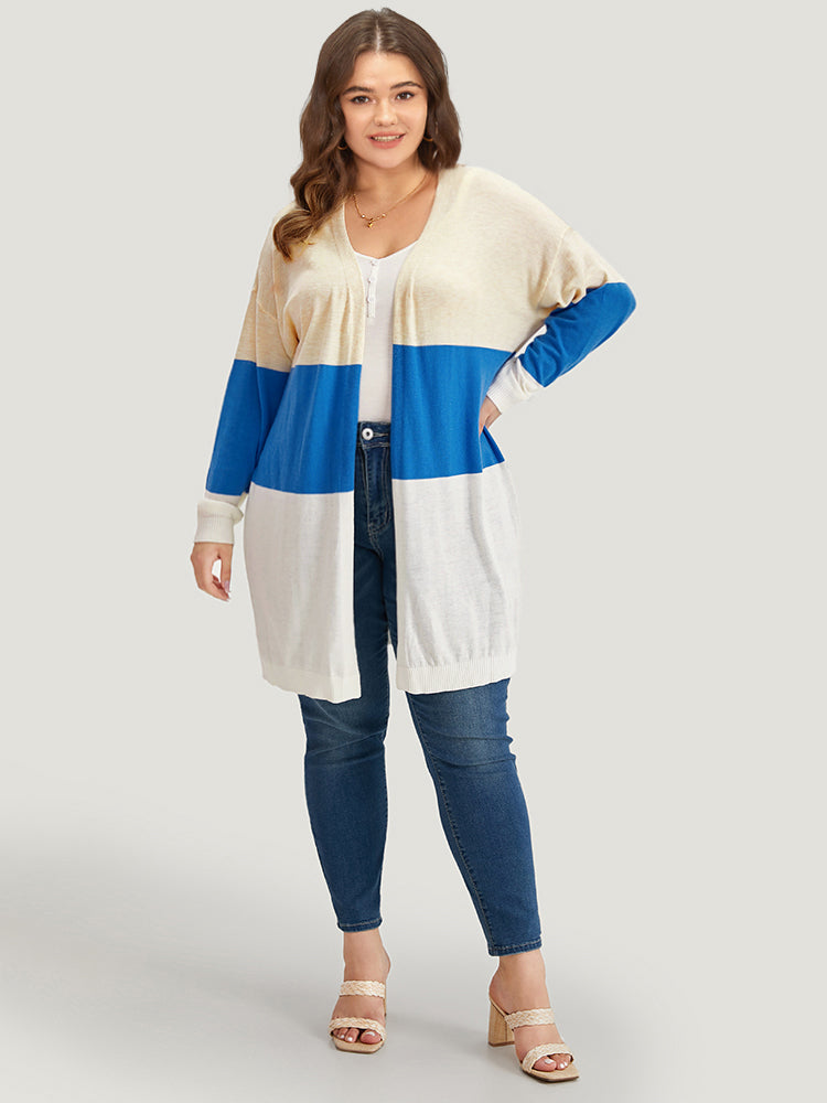 Supersoft Essentials Contrast Open Front Lightweight Cardigan