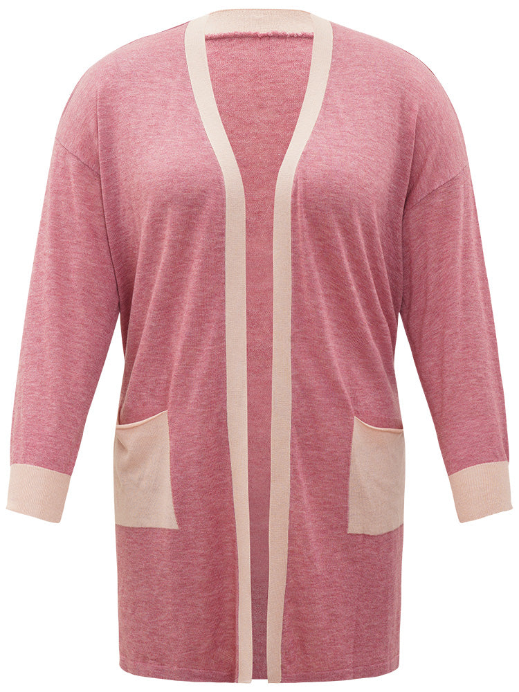 Supersoft Essentials Two Tone Pocket Tunic Cardigan