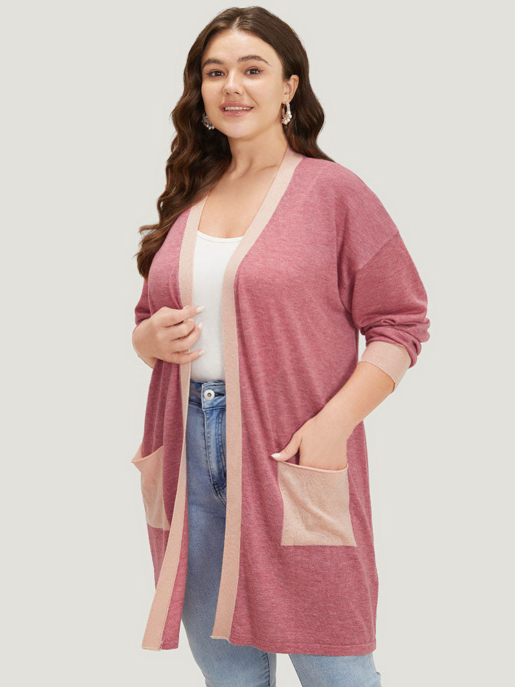 Supersoft Essentials Two Tone Pocket Tunic Cardigan