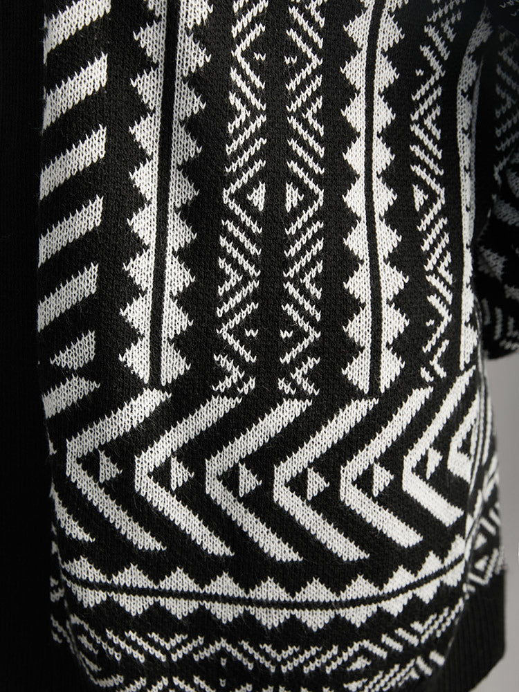 Bandana Print Open Front Loose Cardigan