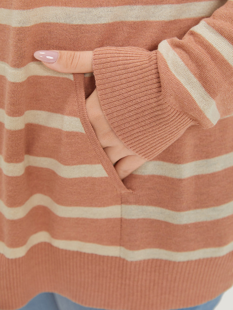 Supersoft Essentials Striped Pocket Button Through Cardigan
