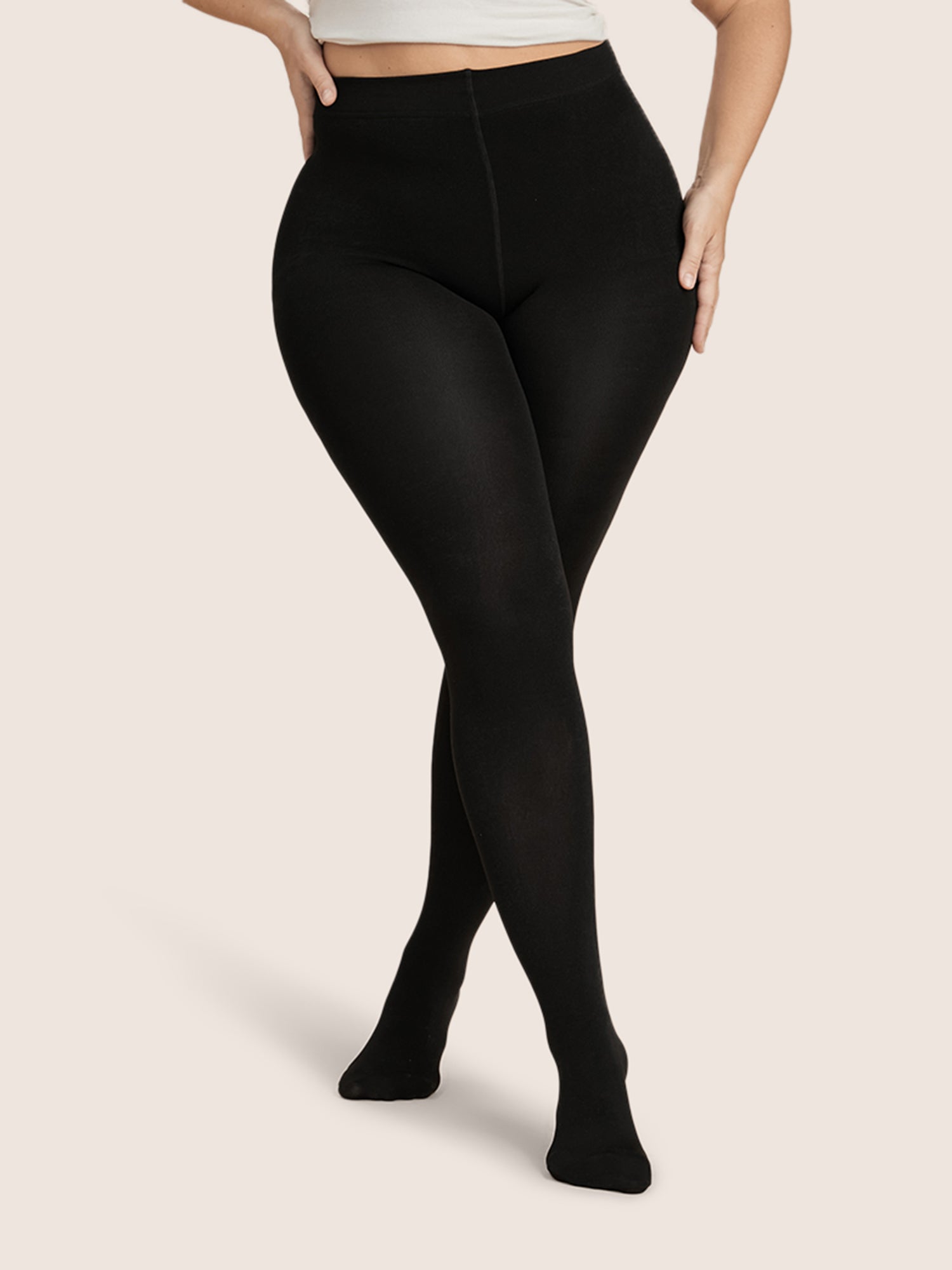 680D Solid Thermal Lined Tights