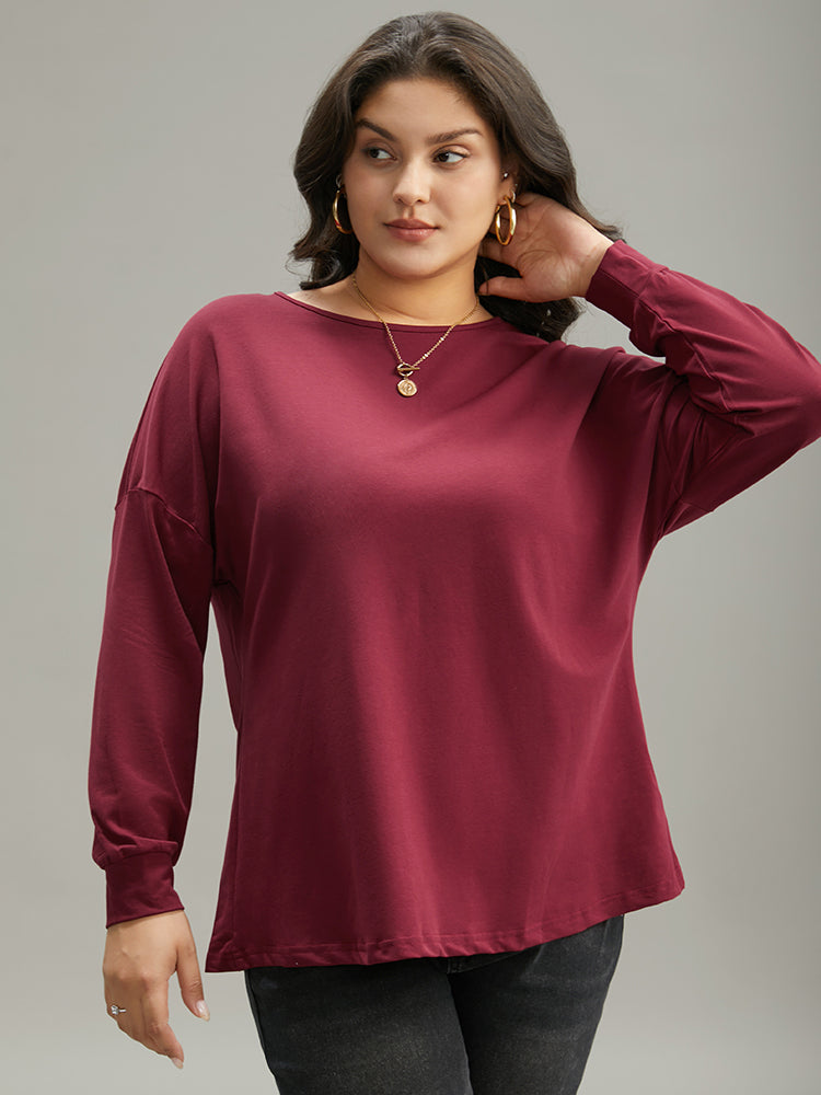 Plain Guipure Lace Crisscross Cut Out Sweatshirt