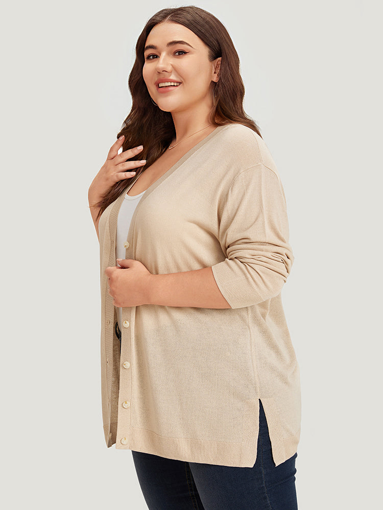Supersoft Essentials Solid Button Through Loose Cardigan