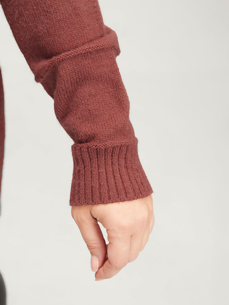 Solid Soft Sexy Yarn Knit Lapel Collar Open Front Cardigan