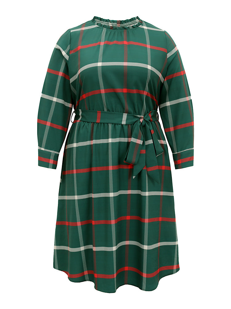 Collar Plaid Dress main image 0