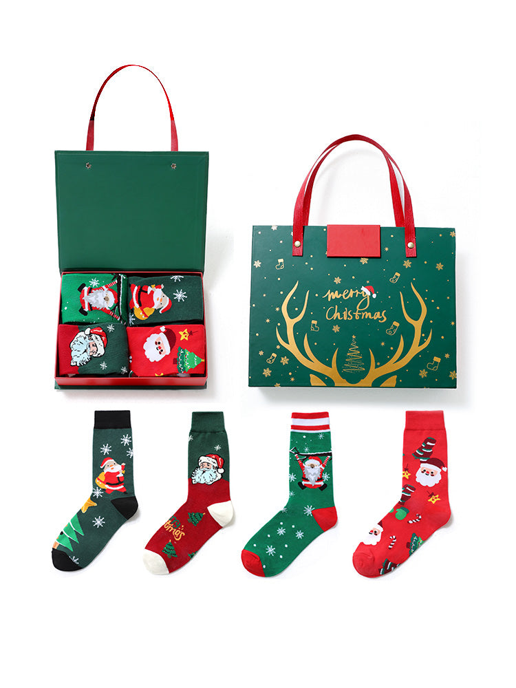 Plus Size Socks Tights | Christmas Mid Calf Socks Set | BloomChic